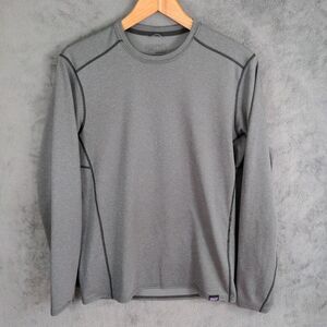 Patagonia Midweight Capilene Base Layer Long Sleeve Shirt Men’s Sz Small Gray